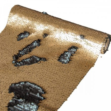 Flitteres tekercs arany-fekete 25x125cm