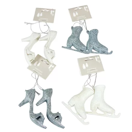 Akasztós kori, magassarkú glitteres 7cm 2db-os csomag