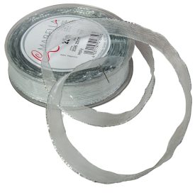 Textil szalag HOLLY ezüst 25mmx25m Textil szalag HOLLY ezüst 25mmx25m