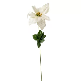 Mikulás virág szálas bársony krém 53cm