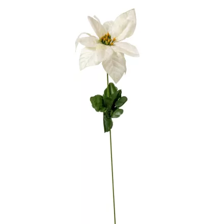 Mikulás virág szálas bársony krém 53cm