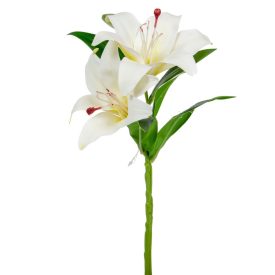 Liliom ág 2 virágos gumi 36cm Liliom ág 2 virágos gumi 36cm