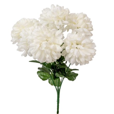 Krizantém csokor 7 virágos krém 38cm