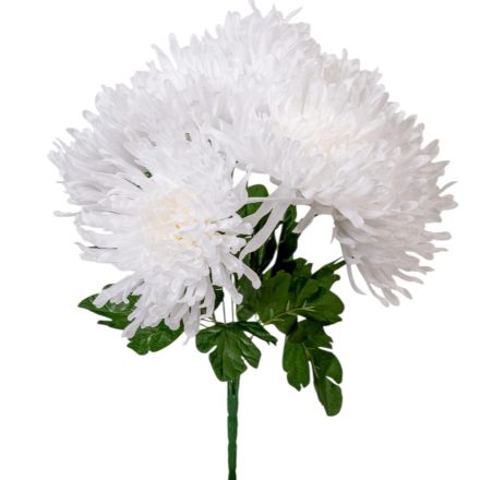 Krizantém csokor 7 virágos fehér 46cm