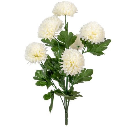 Krizantém csokor 7 virágos krém 60cm
