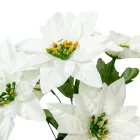 Mikulás virág csokor szatén 5 virágos krém 32cm