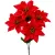 Mikulás virág csokor szatén 5 virágos piros 32cm