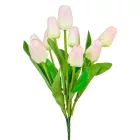 Tulipán csokor 9 virágos világosrózsaszín 37cm