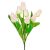 Tulipán csokor 9 virágos világosrózsaszín 37cm