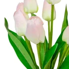 Tulipán csokor 9 virágos világosrózsaszín 37cm