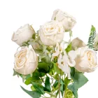 Rózsa csokor 9 virágos krém 42cm