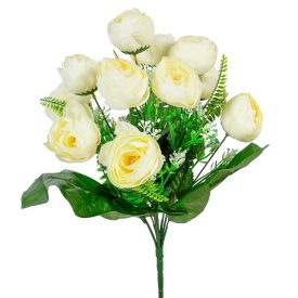 Boglárka csokor 12 virág krém 40cm Boglárka csokor 12 virág krém 40cm