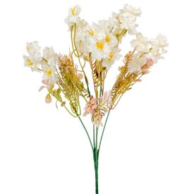 Virágos ág 5 virágos krém 38cm Virágos ág 5 virágos krém 38cm