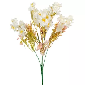 Virágos ág 5 virágos krém 38cm