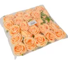 Rózsa nyílt bársony hatású 8cm barack 6 darabos csomagban rendelhető (darab ár!)