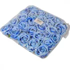 Rózsa nyílt bársony hatású 8cm kék 6 darabos csomagban rendelhető (darab ár!)