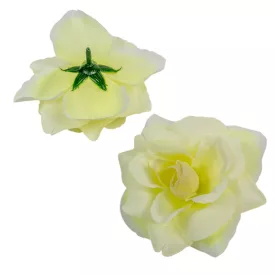   Rózsa virágfej nyílt 10cm krém 10 darabos csomagban rendelhető (darab ár!)