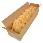 Rózsa virágfej nyílt 10cm krém-sárga 10 darabos csomagban rendelhető (darab ár!)