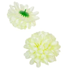 Krizantém virágfej szatén krém D11cm 36db/# Krizantém virágfej szatén krém D11cm 36db/#