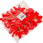 Mikulás virágfej bársony 12cm