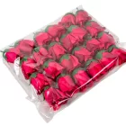 Rózsabimbó virágfej 5,5cm piros 408