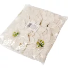 Mikulás virágfej bársony krém 16cm