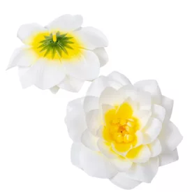   Tavirózsa virágfej 11cm fehér-sárga 5 darabos csomagban rendelhető (darab ár!)