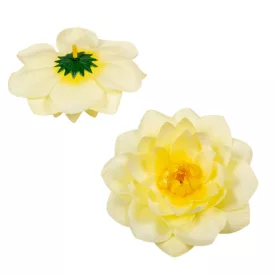   Tavirózsa virágfej 11cm krém-sárga 5 darabos csomagban rendelhető (darab ár!)