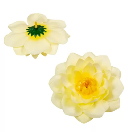 Tavirózsa virágfej 11cm krém-sárga 5 darabos csomagban rendelhető (darab ár!)