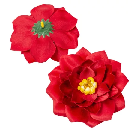 Tavirózsa virágfej 11cm bordó 5 darabos csomagban rendelhető (darab ár!)