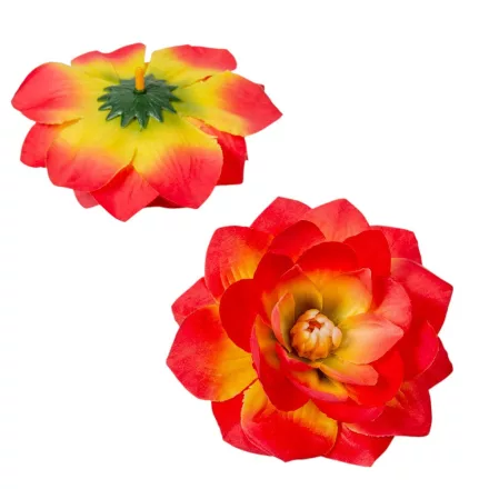 Tavirózsa virágfej 11cm lazac-zöld 5 darabos csomagban rendelhető (darab ár!)