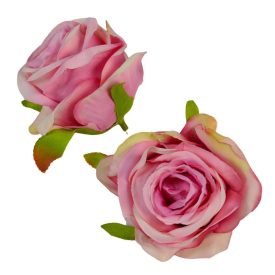 Rózsa virágfej D6cm 24db/szín/csom antik rózsaszin 509 Rózsa virágfej D6cm 24db/szín/csom antik rózsaszin 509