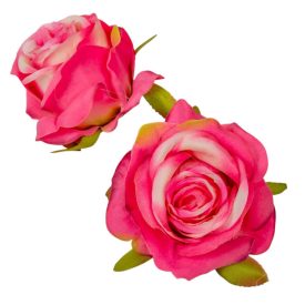 Rózsa virágfej D6cm 24db/szín/csom rózsaszín 604 Rózsa virágfej D6cm 24db/szín/csom rózsaszín 604