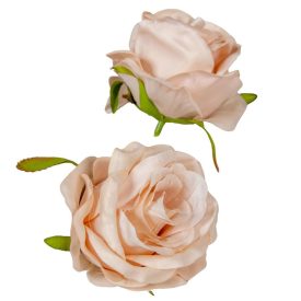 Rózsa virágfej D6cm 24db/szín/csom capuccino 953 Rózsa virágfej D6cm 24db/szín/csom capuccino 953