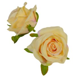 Rózsa virágfej D6cm 24db/szín/csom bézs R16 Rózsa virágfej D6cm 24db/szín/csom bézs R16