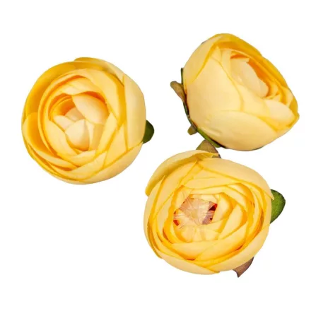 Boglárka virágfej 4,5cm sárga