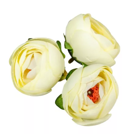 Boglárka virágfej D4,5cm vanilia 216 60db/csom