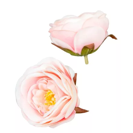 Rózsa virágfej 7cm halványrózsaszín