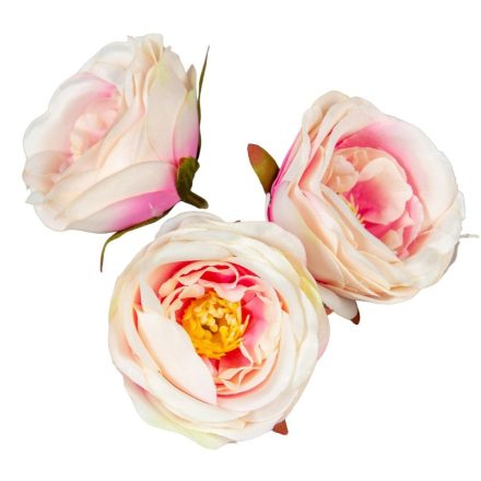 Rózsa virágfej 7cm krém, pink