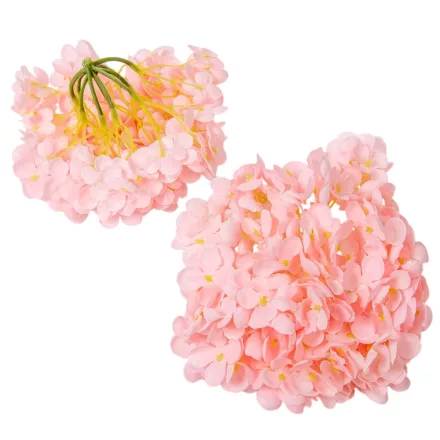 Hortenzia fej 15cm rózsaszín 4 darabos csomagban rendelhető (darab ár!)