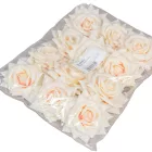 Rózsa virágfej D8cm ivory 2 12db/csom