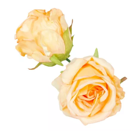 Rózsa virágfej D8cm barack 925B 12db/csom