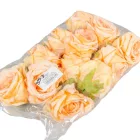 Rózsa virágfej D8cm barack 925B 12db/csom