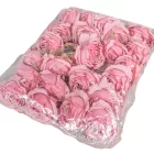 Rózsa virágfej D8cm rózsaszín R5 24db/csom