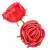 Rózsa virágfej D7cm piros MD9 24db/csom