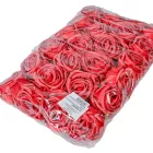 Rózsa virágfej D7cm piros MD9 24db/csom