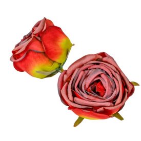 Rózsa virágfej D7cm narancs-barna R9 24db/csom Rózsa virágfej D7cm narancs-barna R9 24db/csom