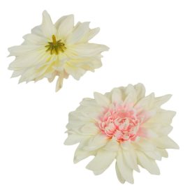 Dália virágfej D11cm krém pink D12 24db/csom Dália virágfej D11cm krém pink D12 24db/csom