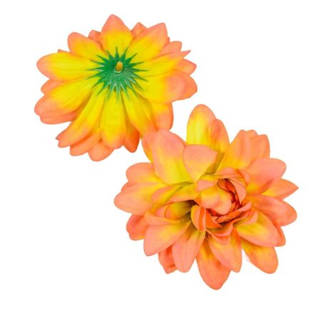 Dália fej D10cm 24db/csom barna-sárga D4