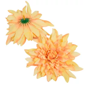 Dália virágfej D13cm lazac 914 24db/csom